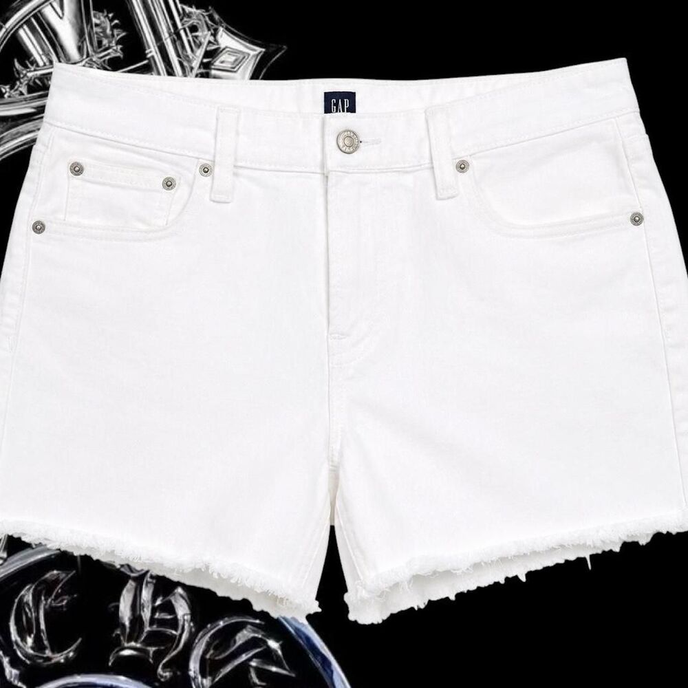 GAP white denim cutoff shorts